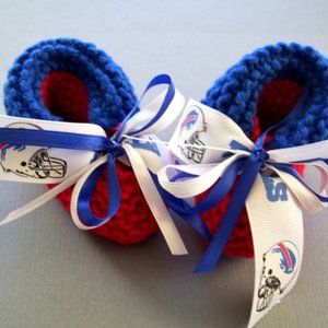 Buffalo BILLS Handmade Baby Booties